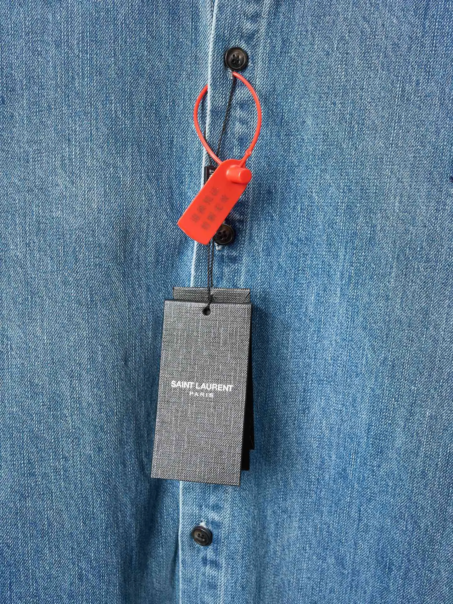 💰480 [actual auction] Saint Laurent/YSL logo embroidered denim shirt jacket [Ready stock] S M L XL